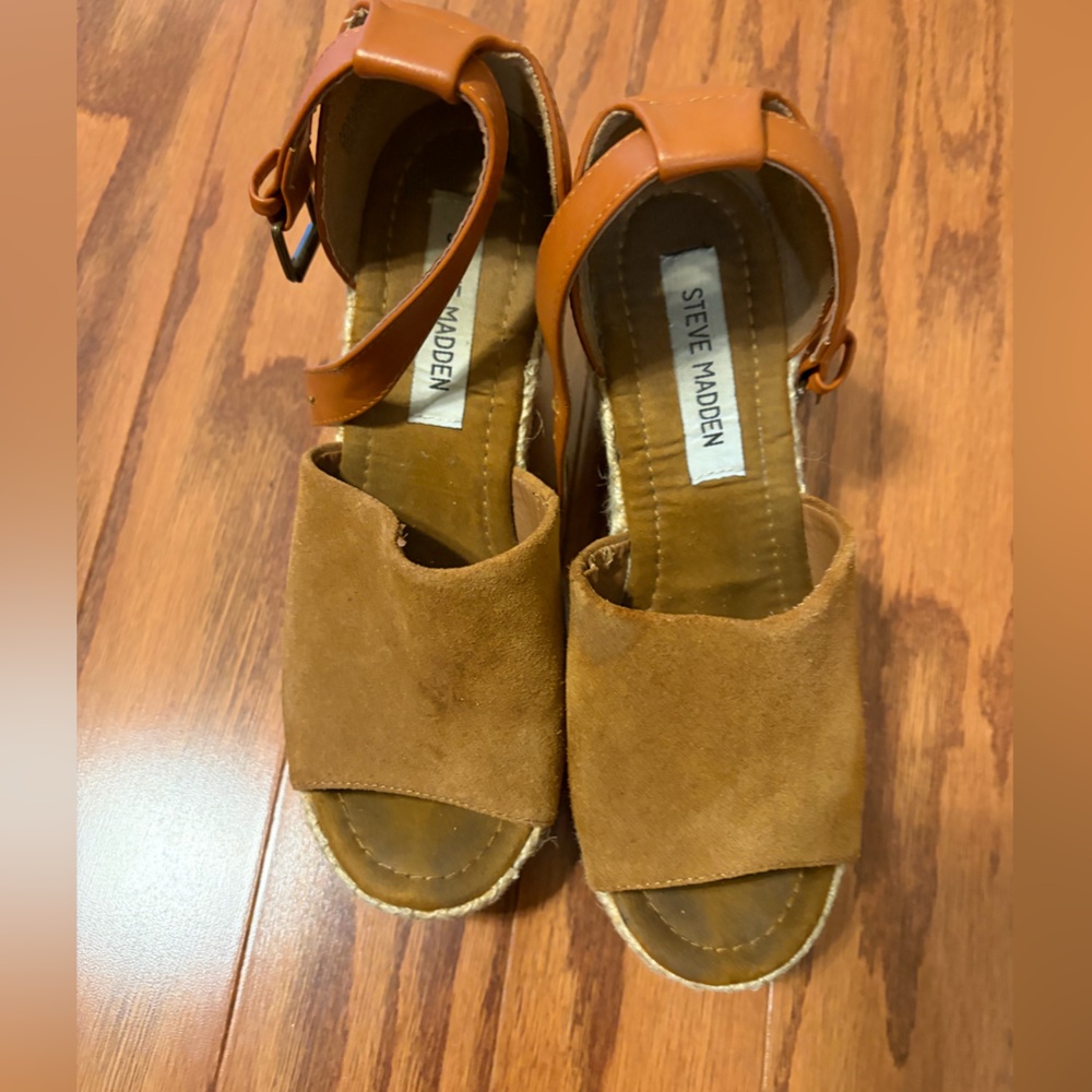Steve Madden Brown Women's Wedge Sandals